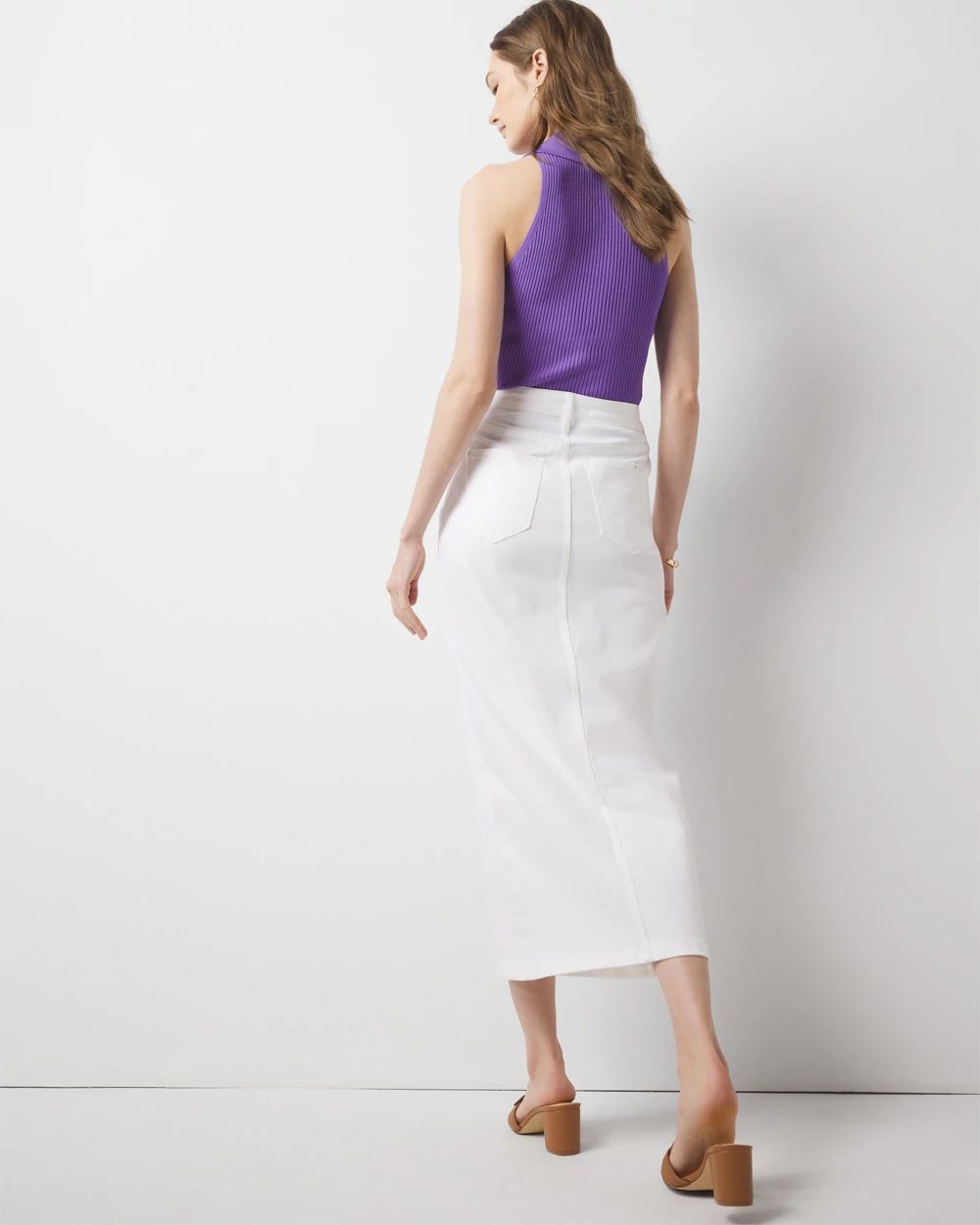 Petite Denim Maxi Skirt | White House Black Market